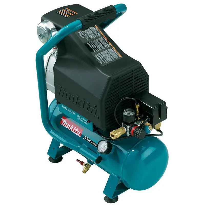 Makita Mac700 2.0 Hp 2.6 Gallon Cast Iron Roll-Cage Big Bore Air Compressor 1