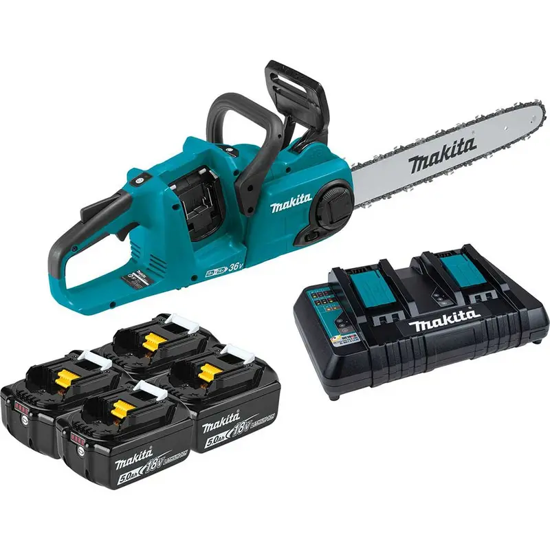 Makita Xcu04pt1 18V X2 36V 16" Cordless Brushless Chainsaw Kit W/ 4 Batteries 1