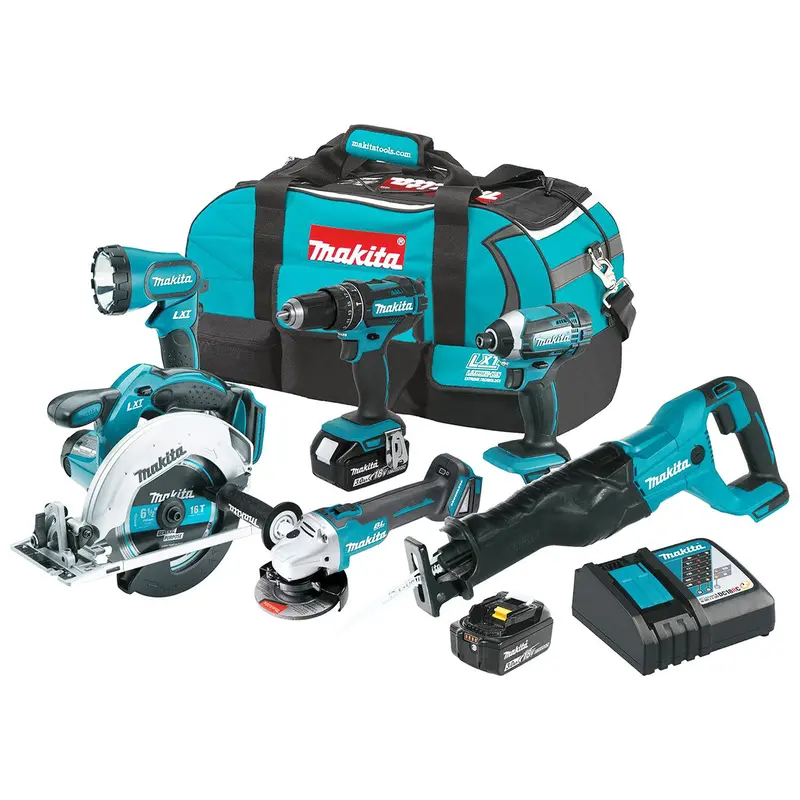 Makita Xt610 18-Volt 3.0 Ah 2-Speed Lxt Lithium-Ion Cordless Combo Kit - 6Pc 1