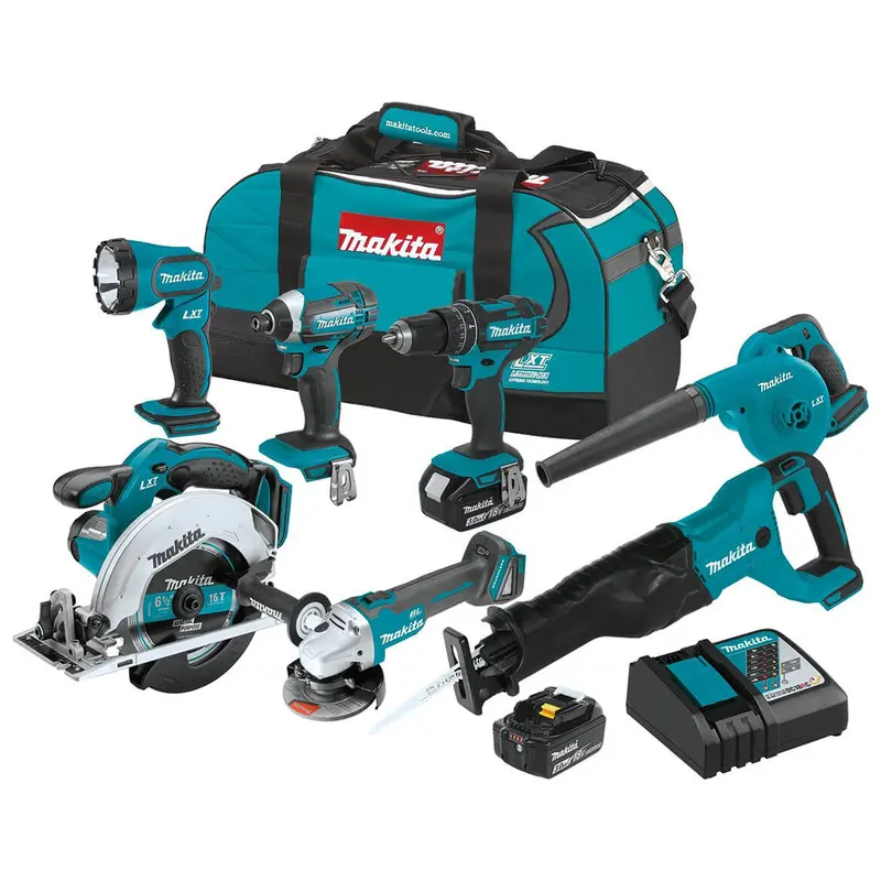 Makita Xt706 18-Volt 7-Tool Lithium-Ion Cordless Power Tool Combo Kit 1