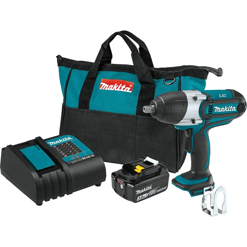 Makita Xwt04s1 18V Lxt Li-Ion 1/2" Sq. Drive Cordless Impact Wrench Kit 1