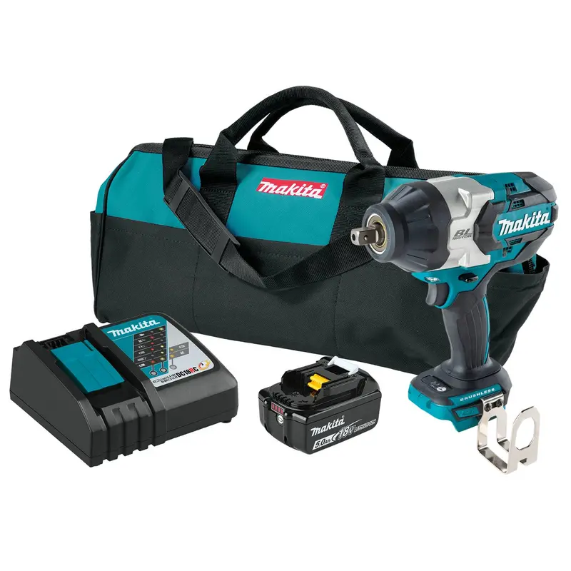 Makita Xwt19t18v Lxt Lithium-Ion Brushless 3-Speed 1/2" Impact Wrench Kit W/ Detent 1
