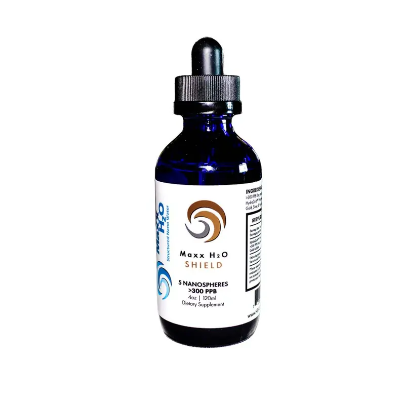 Maxx H2o Shield - Nano Copper Gold And Silver Delivered With Hydrazorb Structured Water (4 Fl Oz) 1