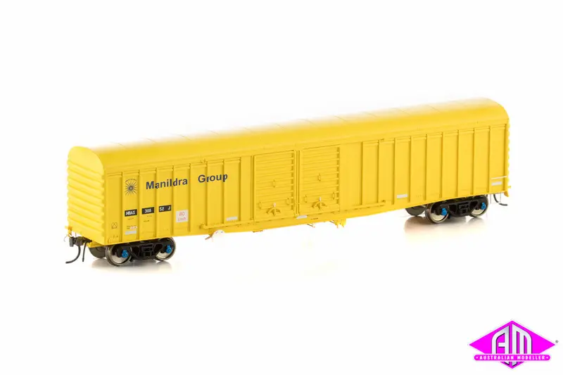 Mbax Louvred Van With Curved Roof, Yellow With Manildra Logo, 4 Car Pack Wlv-11 1