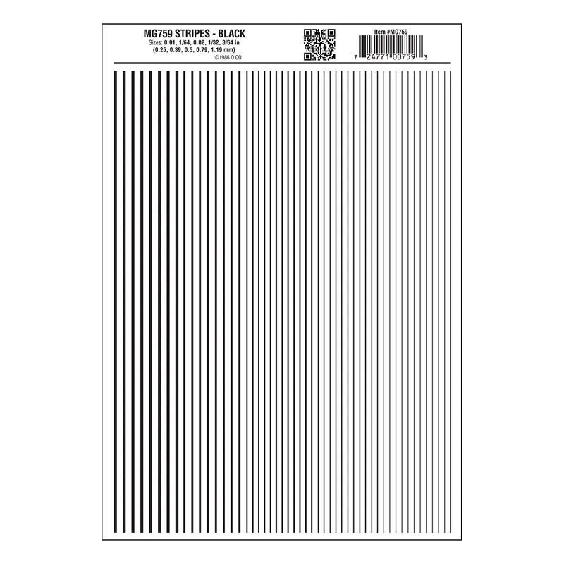 Mg759 - Dry Transfer Stripes - Black 1