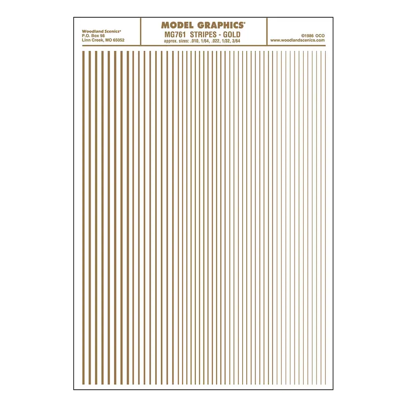 Mg761 - Dry Transfer Stripes - Gold 1
