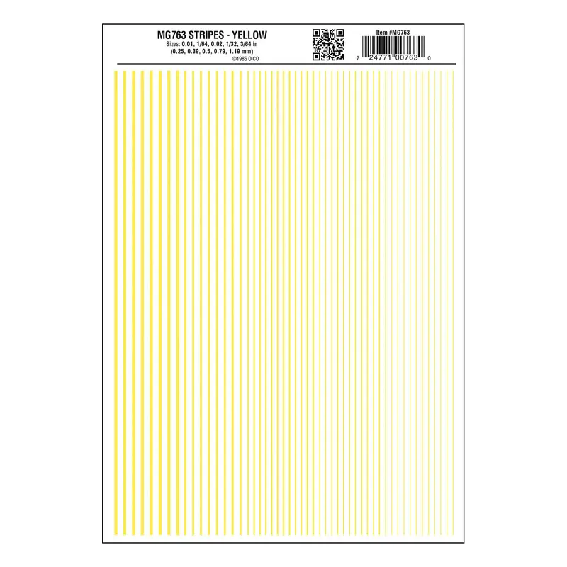 Mg763 - Dry Transfer Stripes - Yellow 1