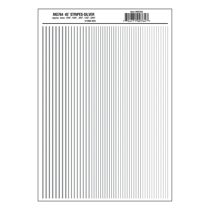 Mg764 - Dry Transfer Stripes - Silver 1