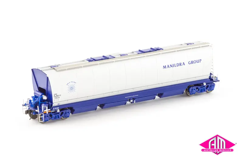 Mgfh Flour Hopper, Manildra Group Blue/Silver - 4 Car Pack Nfh-2 (Ho Scale) 1