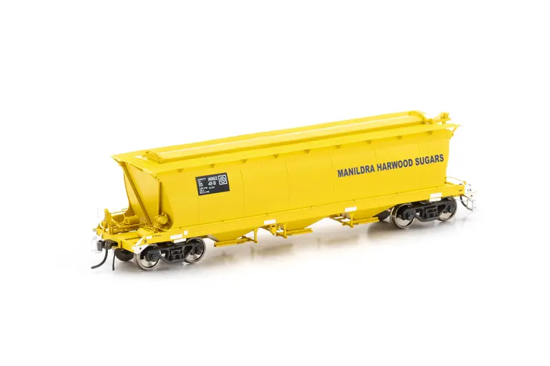 Mhgx Grain Hopper - Large Doors, Manildra Harwood Sugar Yellow, 4 Car Pack Sgh-8 1