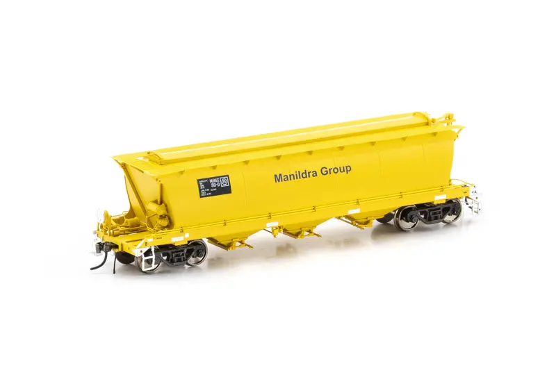 Mhgx Grain Hopper - Small Doors, Manildra Group Yellow, 4 Car Pack Sgh-10 1