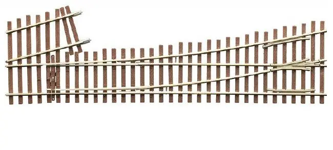 Micro Engineering - 14-716 - Turnout - Code 83 - #5D Intermediate Ladder - Left Hand (Ho Scale) 1