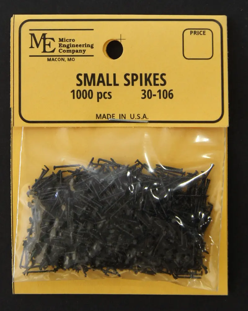 Micro Engineering - 30-106 - Small Railroad Spikes - 1000Pc (Ho Scale) 1