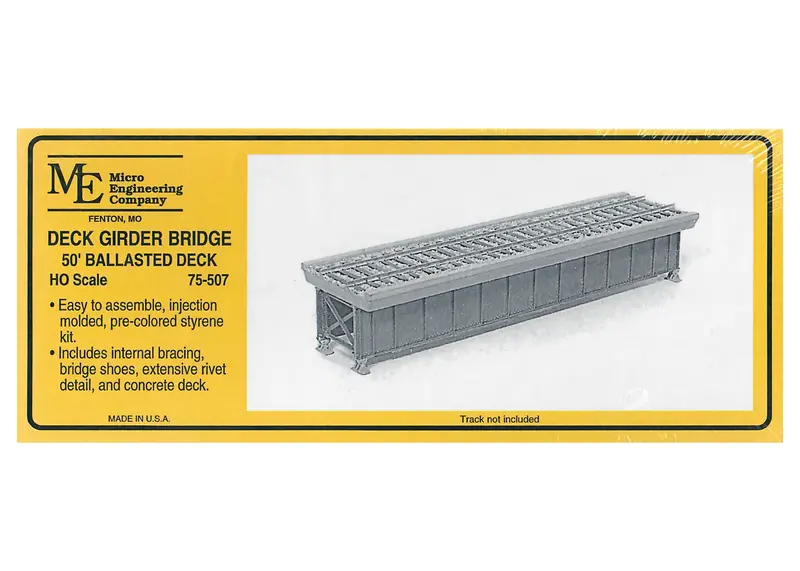 Micro Engineering - 75-507 - Deck Girder Bridge - 50' Ballasted Deck (Ho Scale) 1