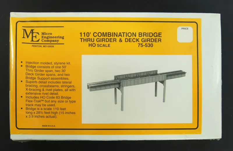 Micro Engineering - 75-530 - 110' Combination Bridge - Thru Girder And Deck Girder (Ho Scale) 1