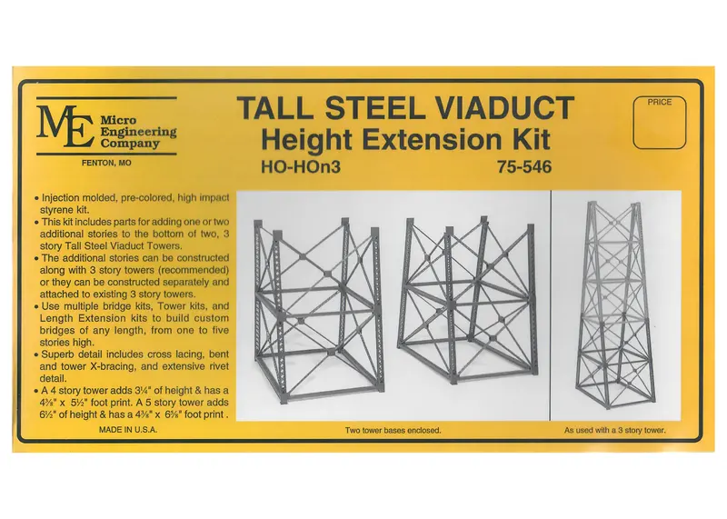 Micro Engineering - 75-546 - Tall Steel Viaduct - Height Extension - 2-Storeys - 2 Towers (Ho Scale) 1
