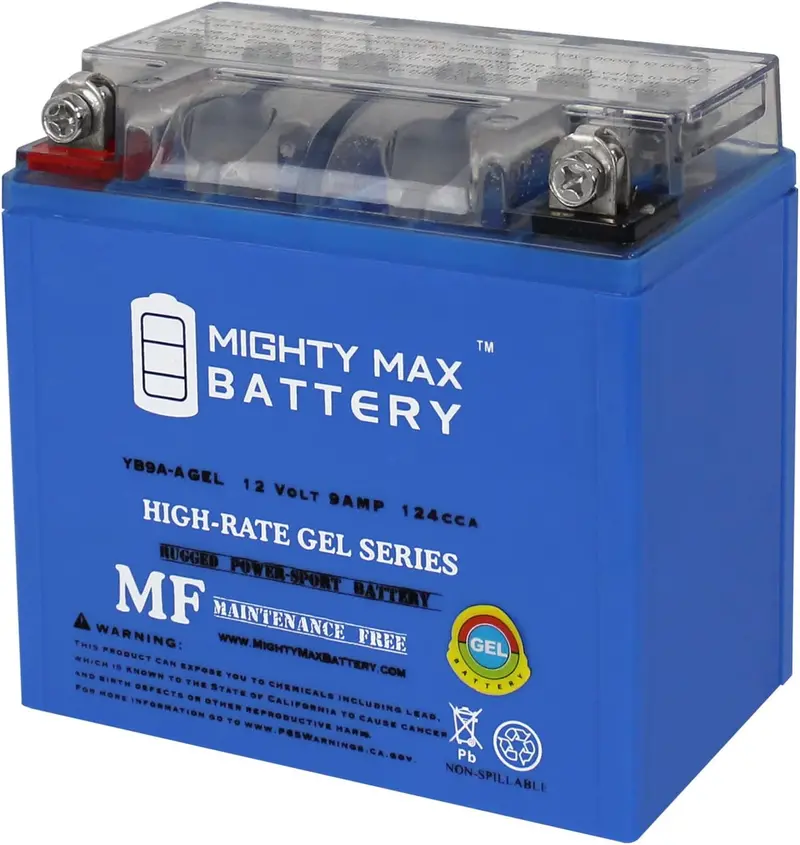 Mighty Max Yb9a-Agel 12V 9 Ah Gel 130 Cca Rechargeable Maintenance Free Sla Agm Battery 1