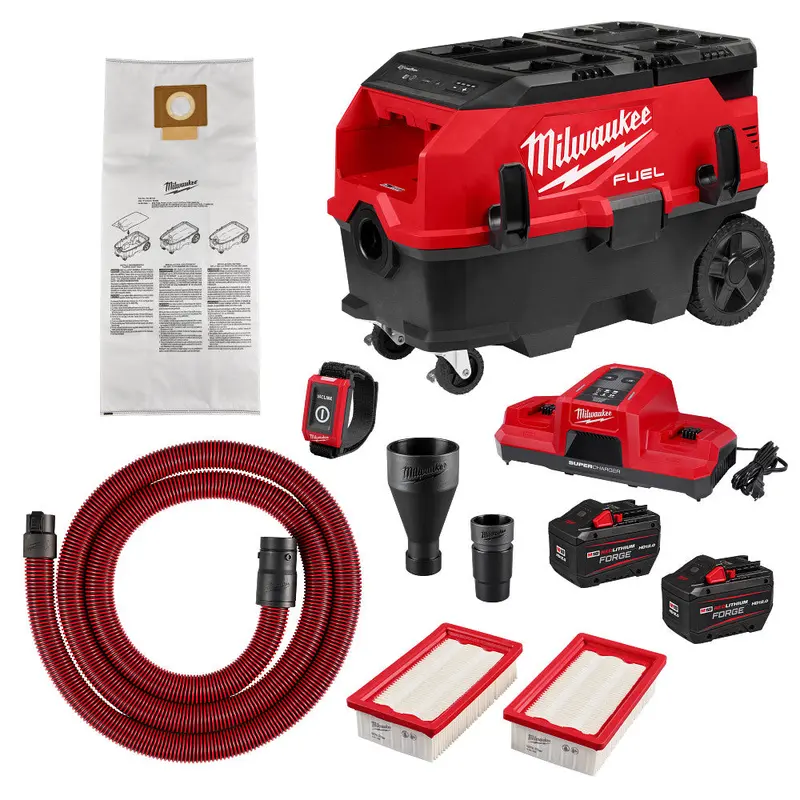 Milwaukee 0888-22Hd M18 Fuel 18V 9 Gallon Dual Battery Dust Extractor Kit 1