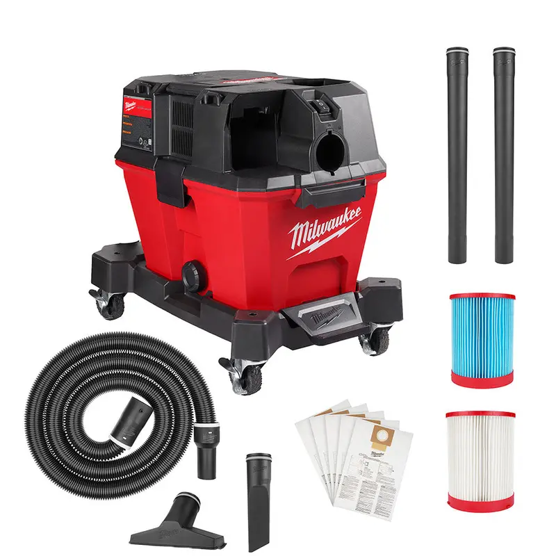 Milwaukee 0910-20Hepa M18 Fuel 6 Gal Wet/Dry Vacuum W/ Hepa Filter/Dust Bags Kit 1