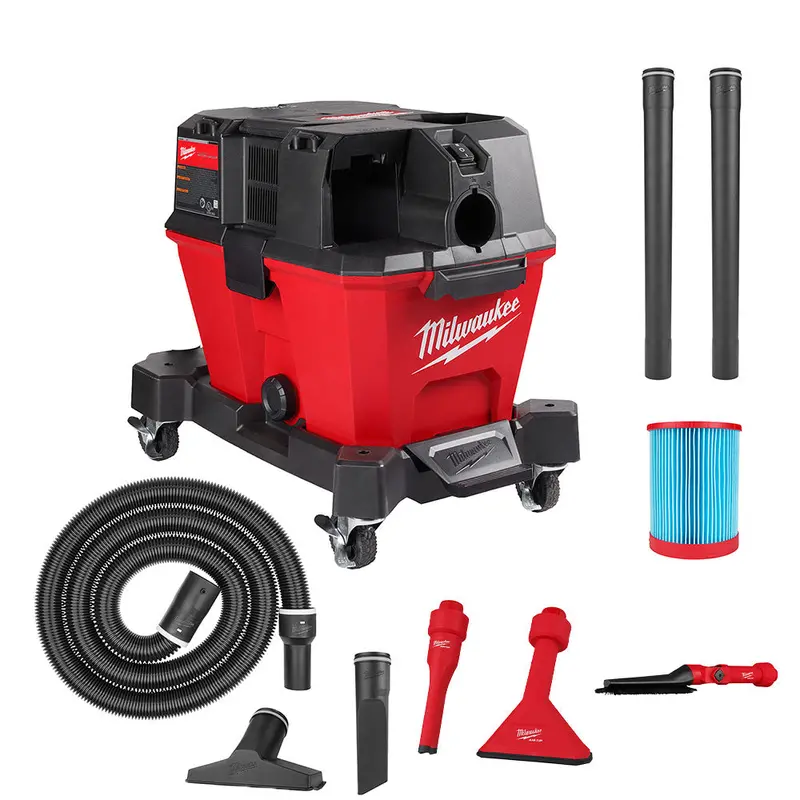 Milwaukee 0910-20Ln M18 Fuel 6 Gallon Wet/Dry Vacuum W/ Air-Tip Brush/Nozzle Kit 1