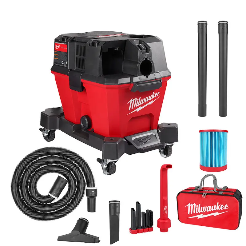 Milwaukee 0910-20Rab M18 Fuel 6 Gal Wet/Dry Vacuum W/Air-Tip Right Angle/Bag Kit 1