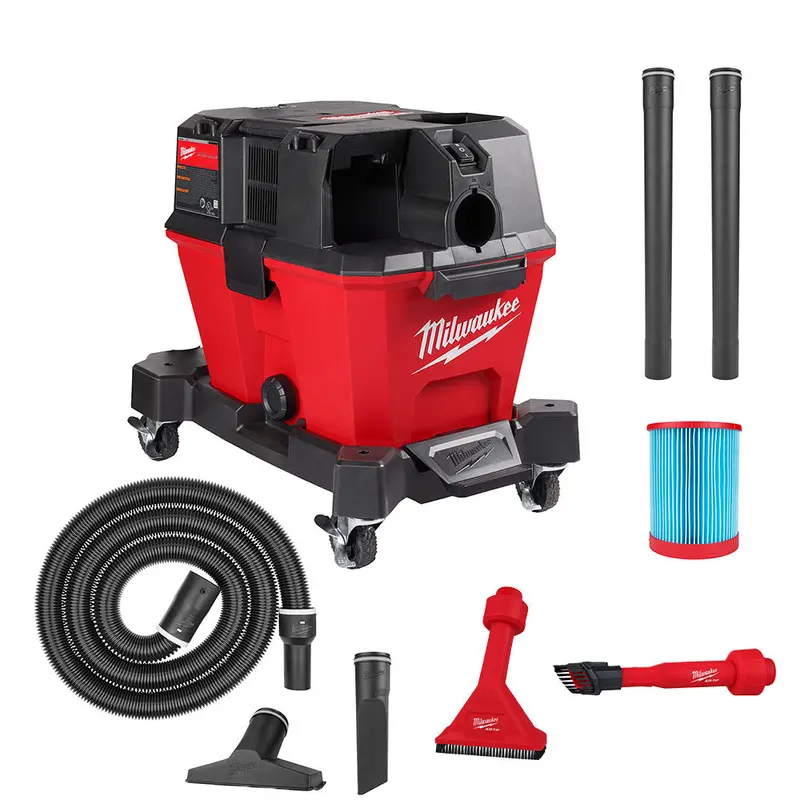 Milwaukee 0910-20U M18 Fuel 6 Gallon Wet/Dry Vacuum W/ Air-Tip Brush/Nozzle Kit 1