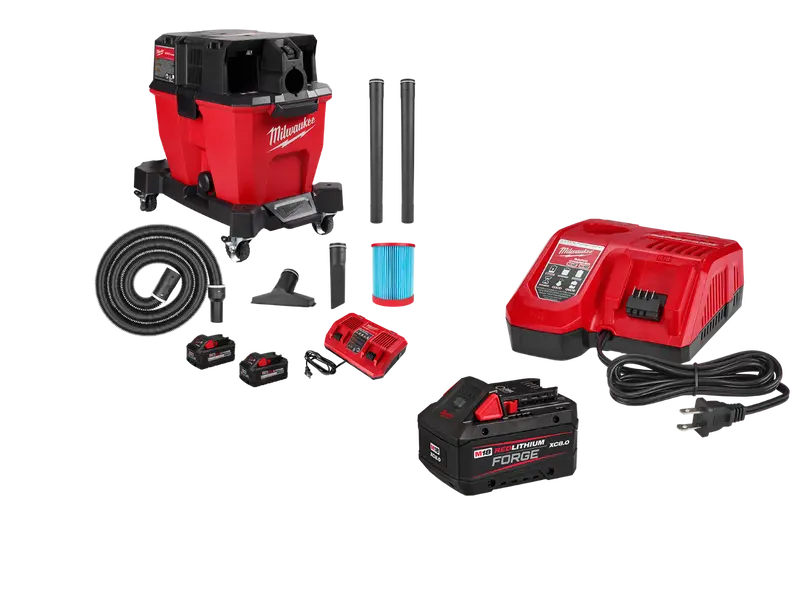 Milwaukee 0920-22Hd8 M18 Fuel 9 Gallon Wet/Dry Vacuum Kit W/ 8Ah Starter Kit 1