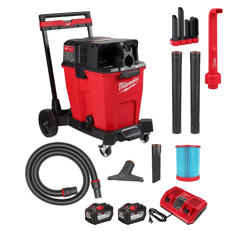 Milwaukee 0930-22Hdb M18 Fuel 18V 12 Gallon Wet/Dry Vacuum Kit W/ Air-Tip Kit 1