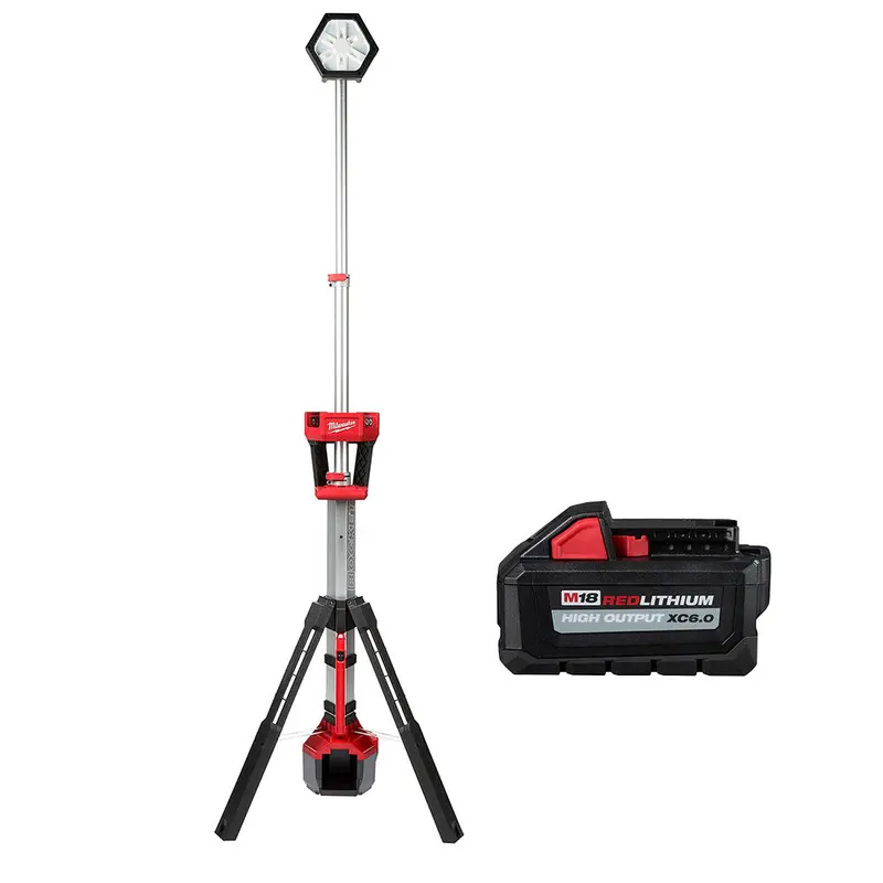 Milwaukee 2131-20 M18 Rocket 18V Dual Power Tower Light W/ 6Ah Battery 1