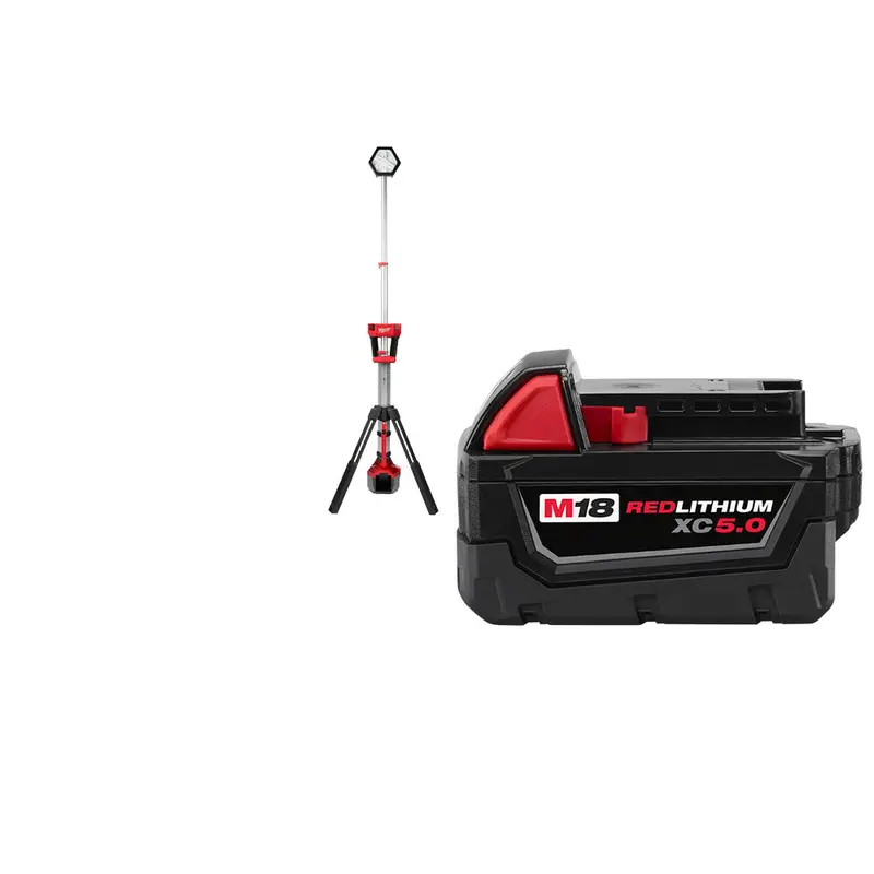 Milwaukee 2131-20X5 M18 18V Rocket Dual Power Tower Light W/ 5Ah Battery 1