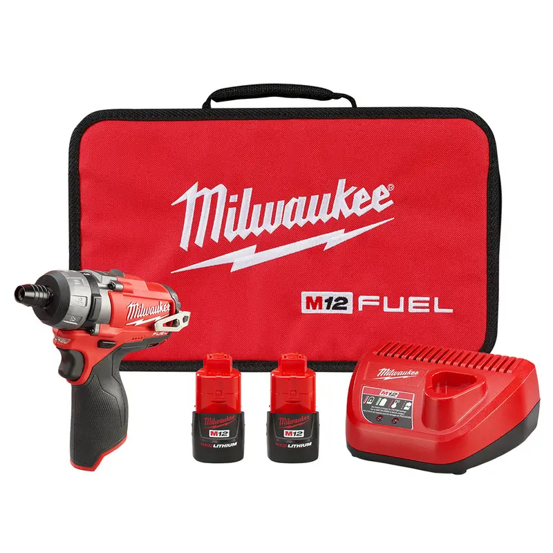 Milwaukee 2402-22 M12 Fuel 12V 1/4-Inch Hex 2-Speed Screwdriver Kit 1
