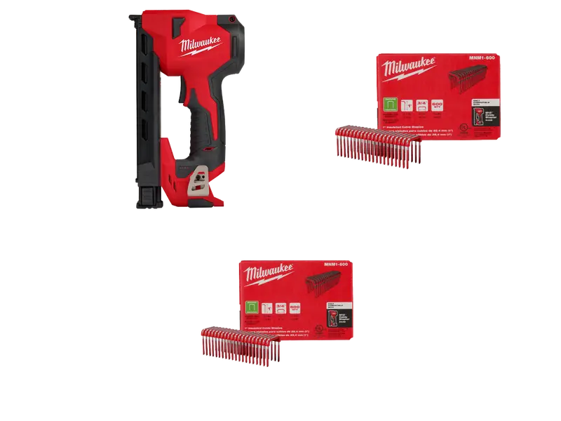Milwaukee 2448-20X1200 M12 12V Cordless Cable Stapler W/ 1200 Staples 1