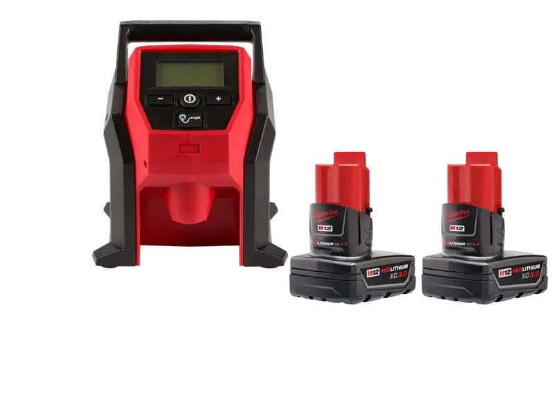Milwaukee 2475-20X3 M12 12V Cordless Inflator W/ 2 - M12 3Ah Batteries 1