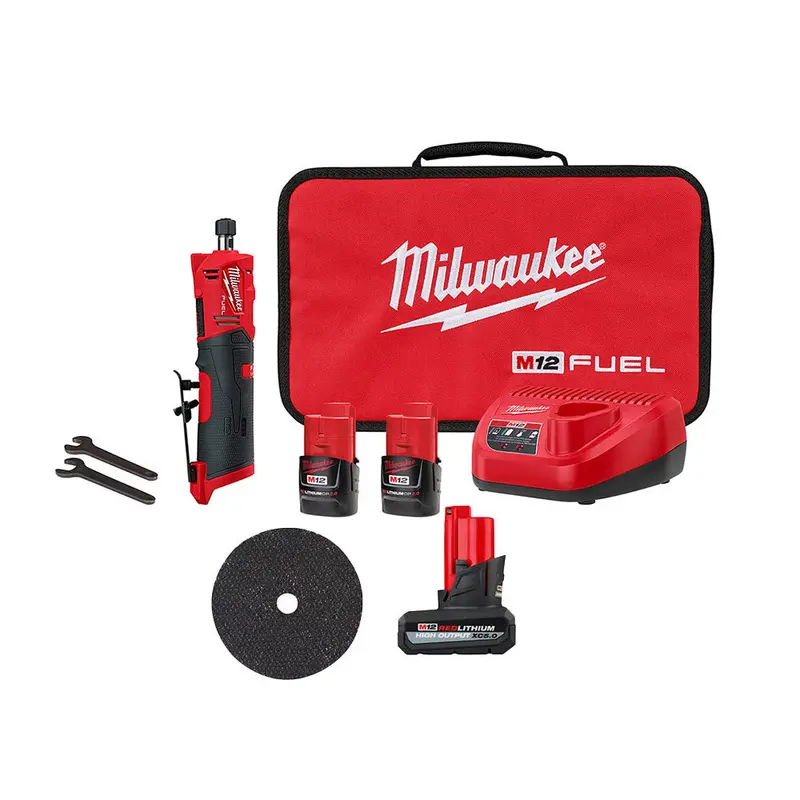 Milwaukee 2486-22 M12 Fuel 12V 1/4" Straight Die Grinder Kit W/ 5Ah Battery 3