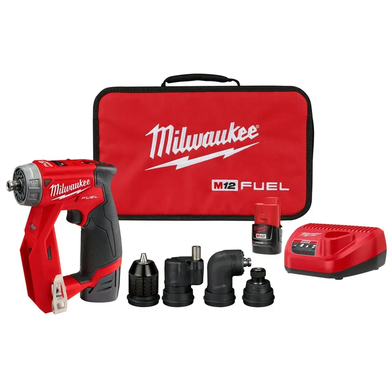 Milwaukee 2505-22 M12 Fuel 12V Brushless Installation 4-In-1 Drill/Driver Kit 1