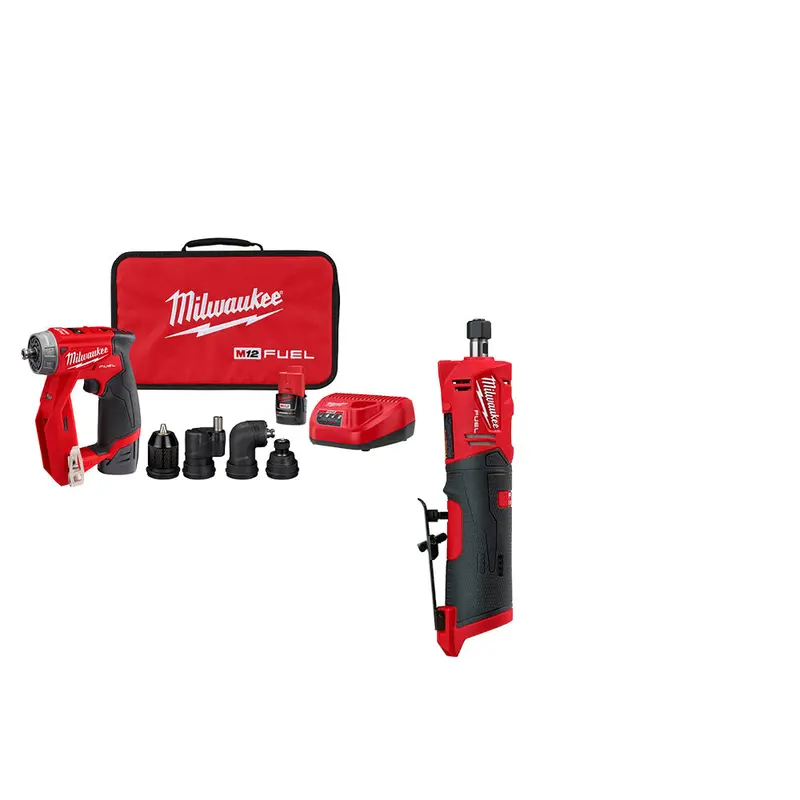 Milwaukee 2505-22X2sdg M12 Fuel 12V Installation Drill/Driver Kit W/ Die Grinder 1