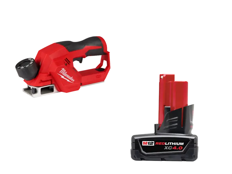 Milwaukee 2524-20X4 M12 12V Brushless 2" Planer W/ 4Ah Battery 1