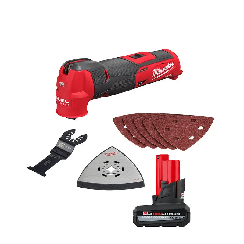 Milwaukee 2526-20B M12 Fuel 12V Oscillating Multi-Tool W/ 5Ah High Output Battery 1