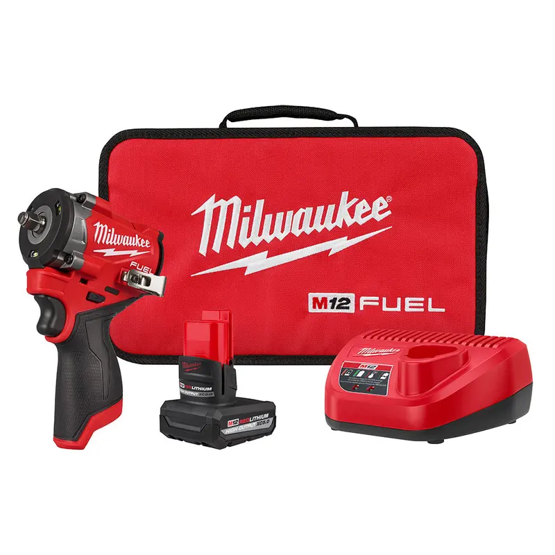 Milwaukee 2562-21 M12 Fuel 12V 3/8" Stubby Impact Wrench Kit 1