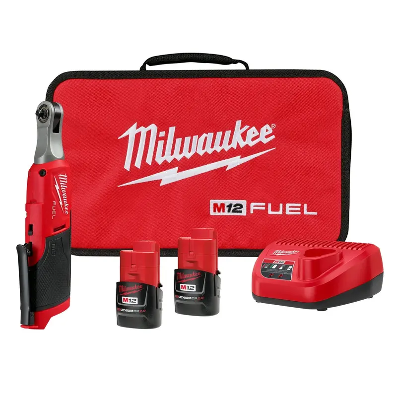 Milwaukee 2566-22 M12 Fuel 12V 1/4" Brushless Li-Ion High Speed Ratchet Kit 1