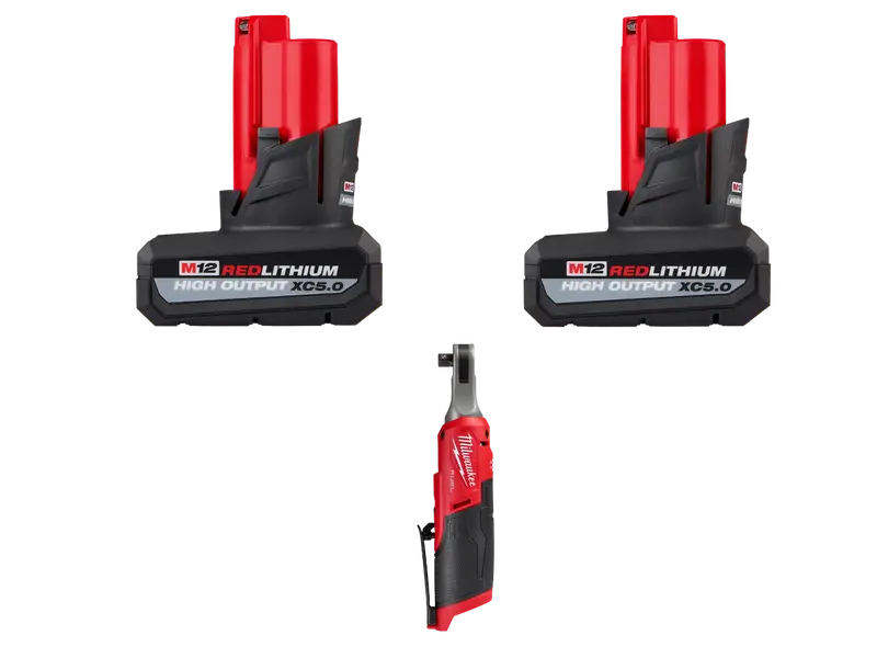 Milwaukee 2567-20X5 M12 12V 3/8" Cordless Ratchet W/ 2 - M12 5Ah Batteries 1