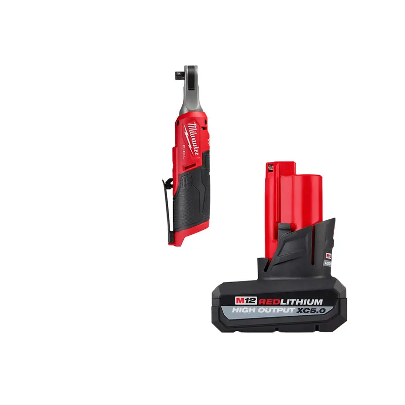Milwaukee 2567-20X5ho M12 Fuel 12V 3/8" High Speed Ratchet W/ 5Ah Battery 1