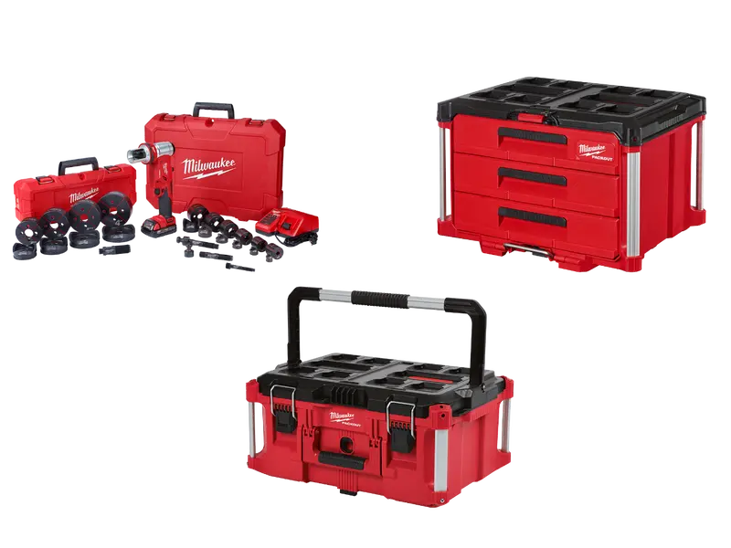 Milwaukee 2677-23Po M18 Force 18V Logic 6T Knockout Tool 1/2" - 4" Kit W/Packout 1