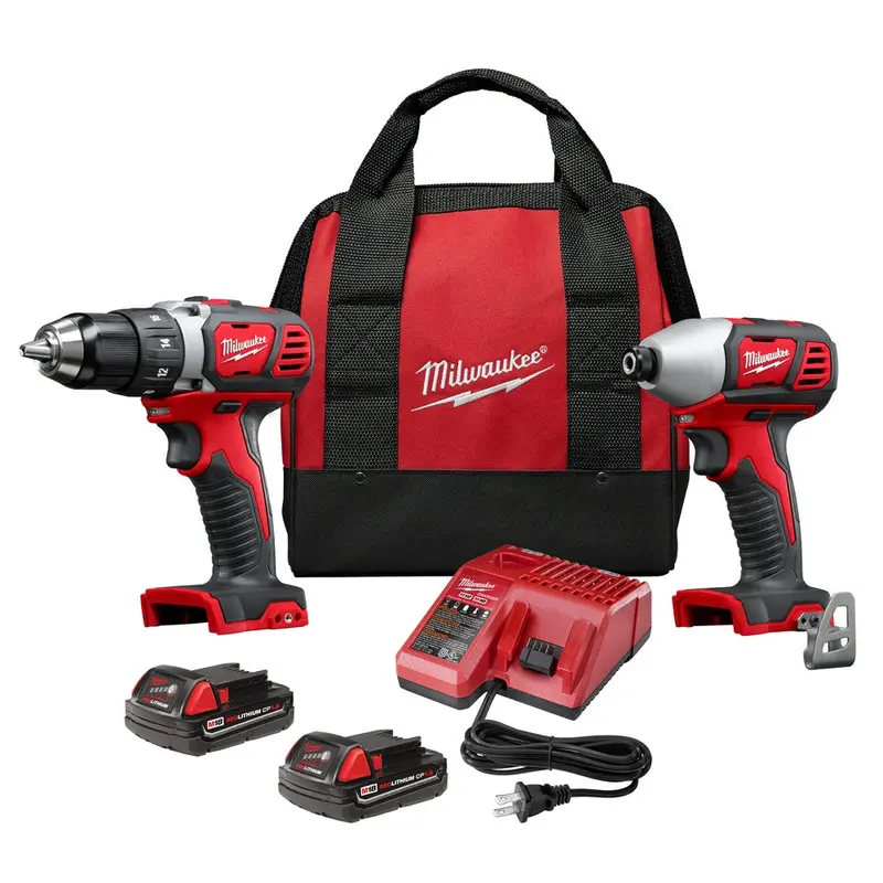 Milwaukee 2691-22 M18 18V Cordless Li-Ion Drill Driver / Impact Driver Combo Kit 1