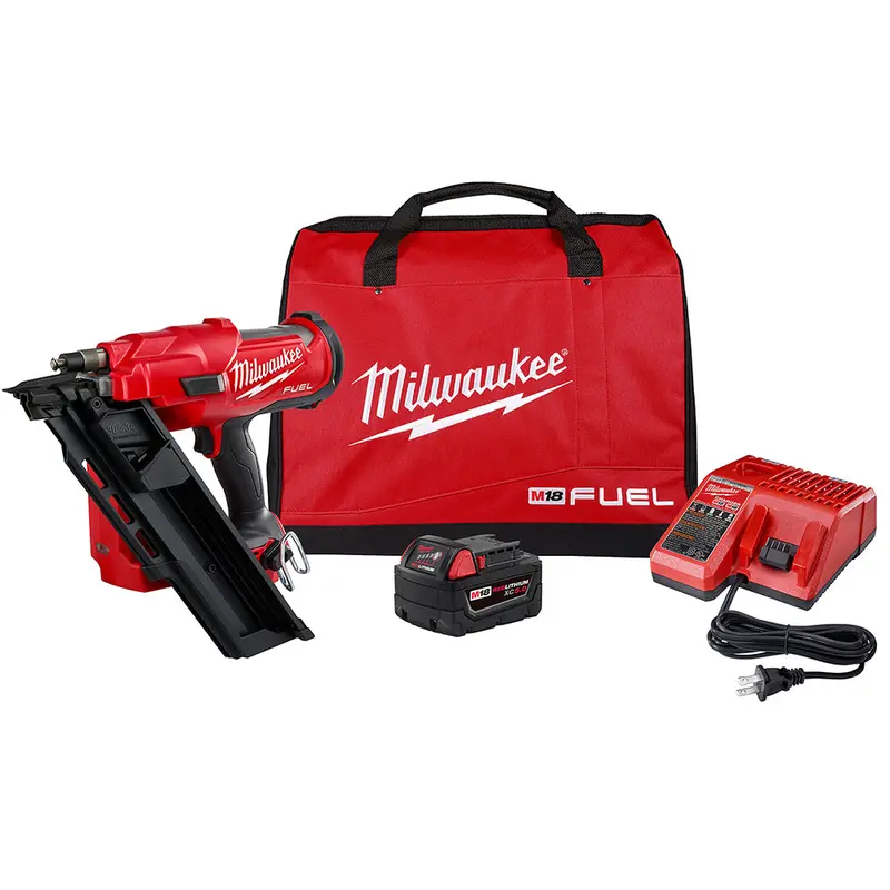 Milwaukee 2745-21 M18 Fuel 18V 30 Degree Lithium-Ion Cordless Framing Nailer Kit 1