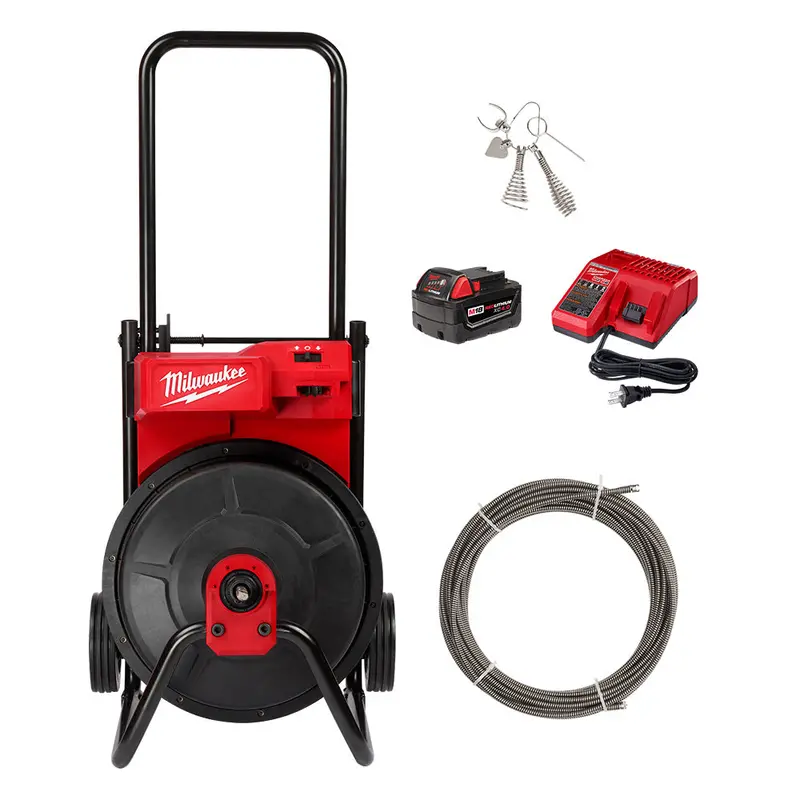Milwaukee 2817A-21 M18 Li-Ion Cordless Drum Machine W/ 3/8" Cable 1
