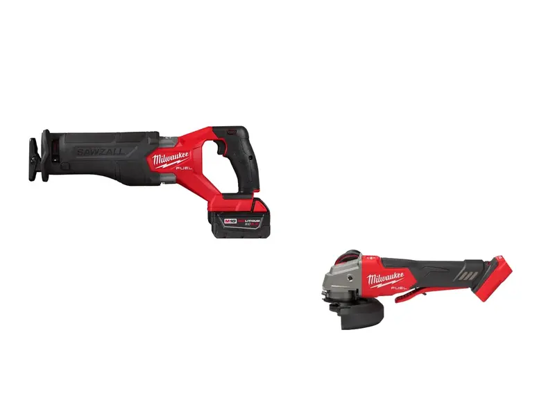 Milwaukee 2821-21Fr M18 Fuel 18V Cordless Li-Ion Sawzall / Grinder Combo Kit 1