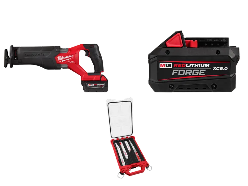Milwaukee 2821-21X8s M18 Fuel Sawzall Recip Saw Bundle Kit W/ 1 Battery Xc5.0 1
