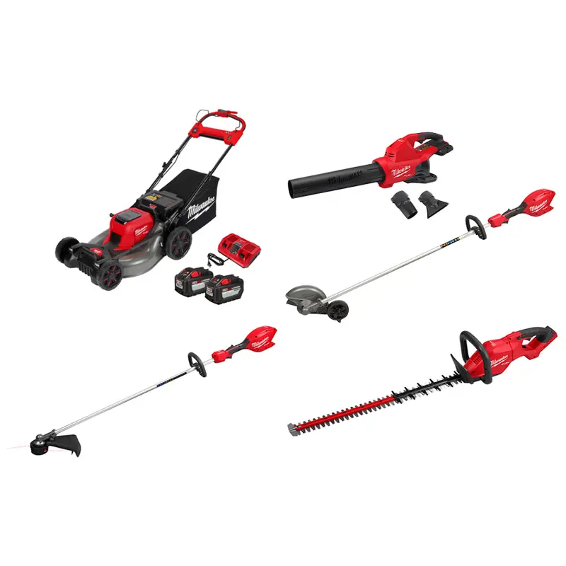 Milwaukee 2823-22Pro Landscaper Kit W/ Mower/Trimmer/Hedger/Edger And Blower 1