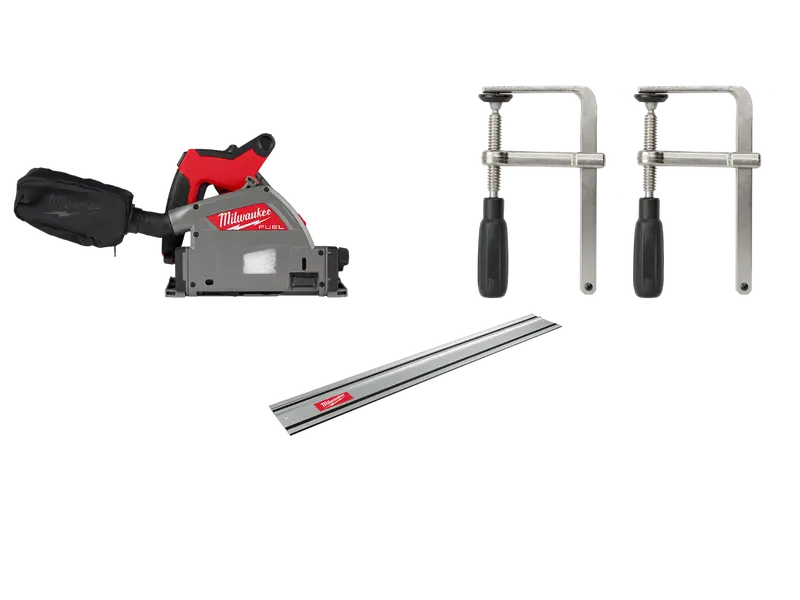 Milwaukee 2831-20X55 M18 Fuel 18V 6-1/2" Plunge Track Saw W/ Clamp And 55" Track 1